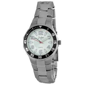 JUSTINA Silver Stainless Steel Dress Women's Watch